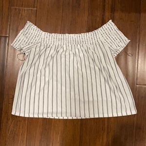 American Eagle Off the shoulder cropped shirt.